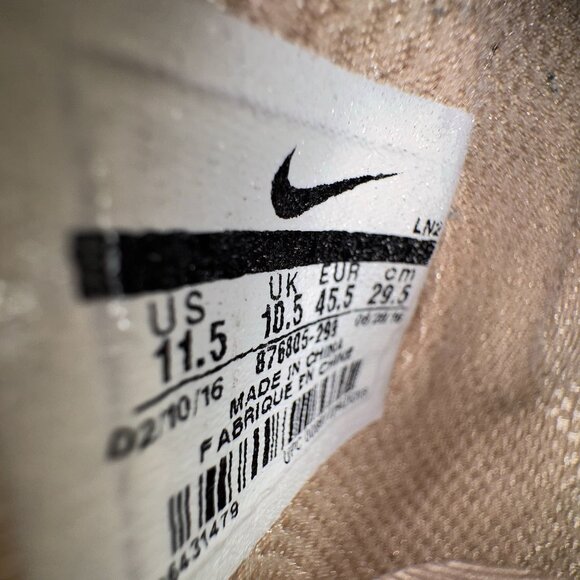 9/10 Size 11.5 - Nike LeBron 13 XIII Elite LB Linen Vanchetta Tan 876805-299 - Picture 8 of 9